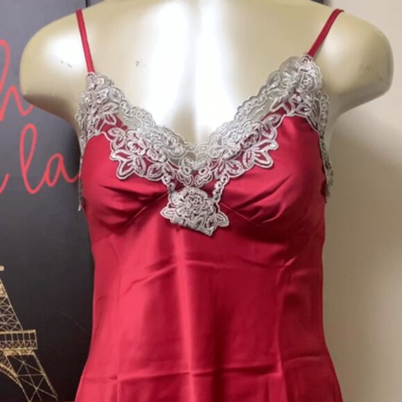 Red Eden Silky Pajama Set - Picture 2 of 2